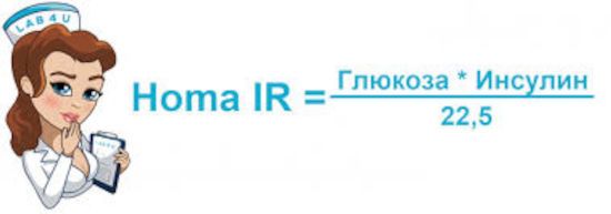 Формула индекса инсулинорезистентности
